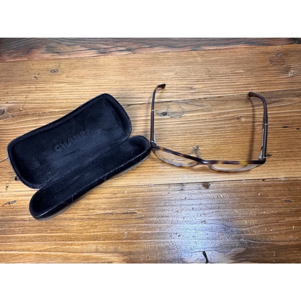 Chanel Tortoiseshell Eyeglasses CC Logo Optical Frames Brown BC14069108 - Picture 3 of 13